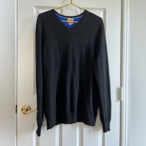 1901 100% cashmere black men sweater size large